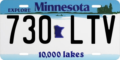 MN license plate 730LTV