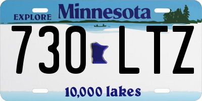 MN license plate 730LTZ