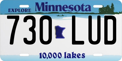 MN license plate 730LUD