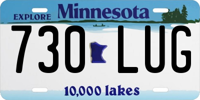 MN license plate 730LUG