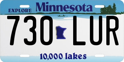 MN license plate 730LUR