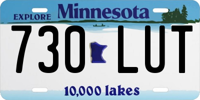 MN license plate 730LUT