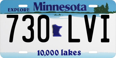 MN license plate 730LVI