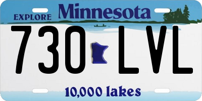 MN license plate 730LVL
