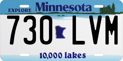 MN license plate 730LVM