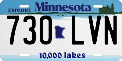 MN license plate 730LVN