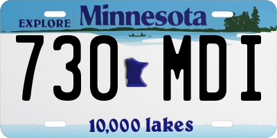 MN license plate 730MDI