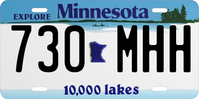 MN license plate 730MHH