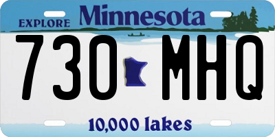 MN license plate 730MHQ