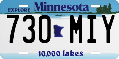 MN license plate 730MIY