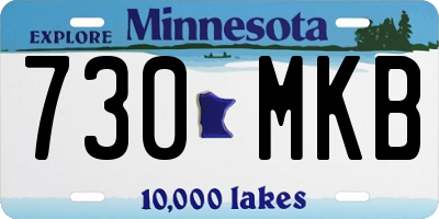 MN license plate 730MKB
