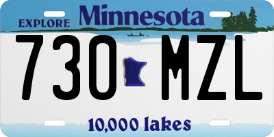 MN license plate 730MZL