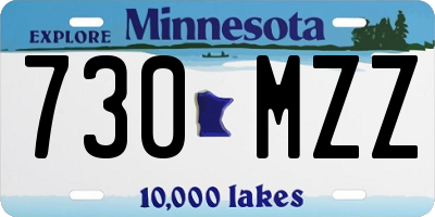 MN license plate 730MZZ