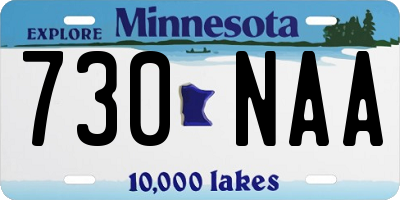 MN license plate 730NAA