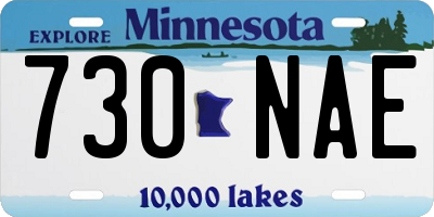 MN license plate 730NAE