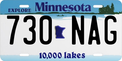 MN license plate 730NAG
