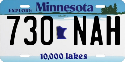MN license plate 730NAH