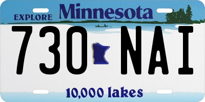 MN license plate 730NAI