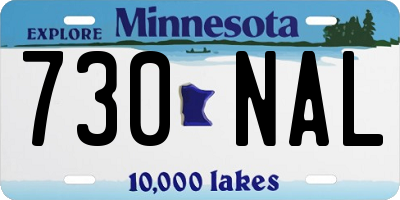 MN license plate 730NAL