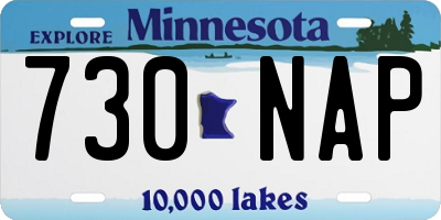 MN license plate 730NAP