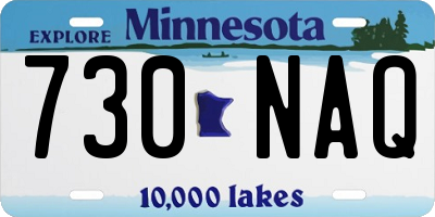 MN license plate 730NAQ