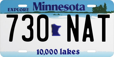 MN license plate 730NAT