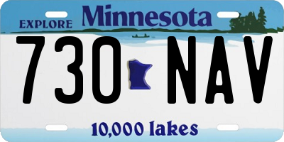 MN license plate 730NAV