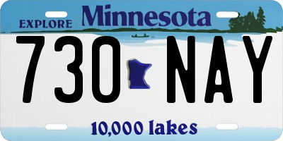 MN license plate 730NAY