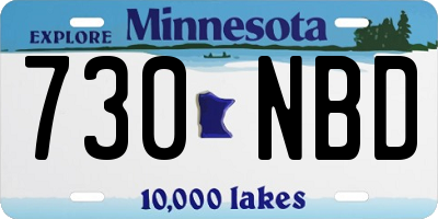 MN license plate 730NBD