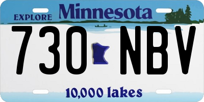 MN license plate 730NBV