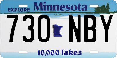 MN license plate 730NBY