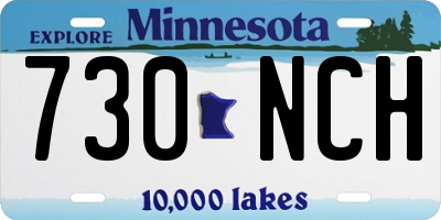 MN license plate 730NCH