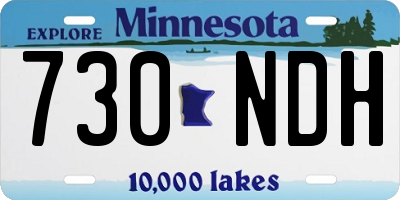 MN license plate 730NDH