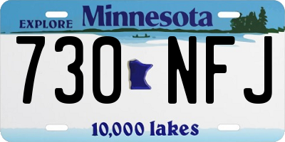 MN license plate 730NFJ