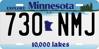 MN license plate 730NMJ