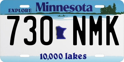 MN license plate 730NMK
