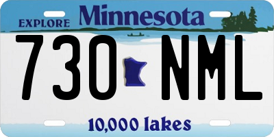 MN license plate 730NML