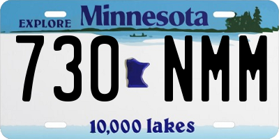 MN license plate 730NMM