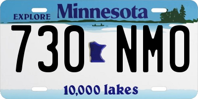 MN license plate 730NMO