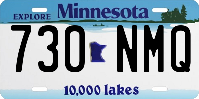 MN license plate 730NMQ