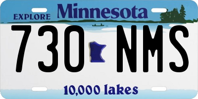 MN license plate 730NMS