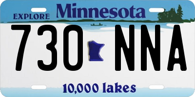 MN license plate 730NNA