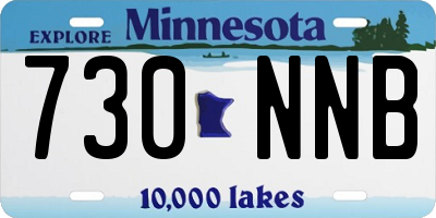 MN license plate 730NNB