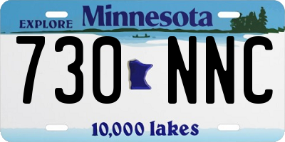 MN license plate 730NNC