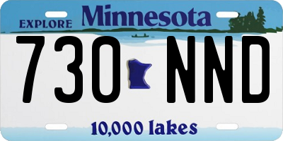 MN license plate 730NND