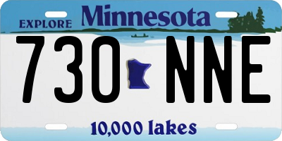 MN license plate 730NNE