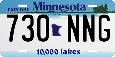 MN license plate 730NNG