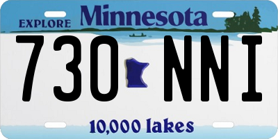 MN license plate 730NNI