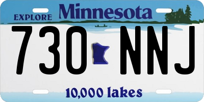 MN license plate 730NNJ