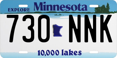 MN license plate 730NNK